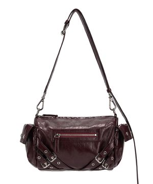 STUD POCKET BAG IN BURGUNDY