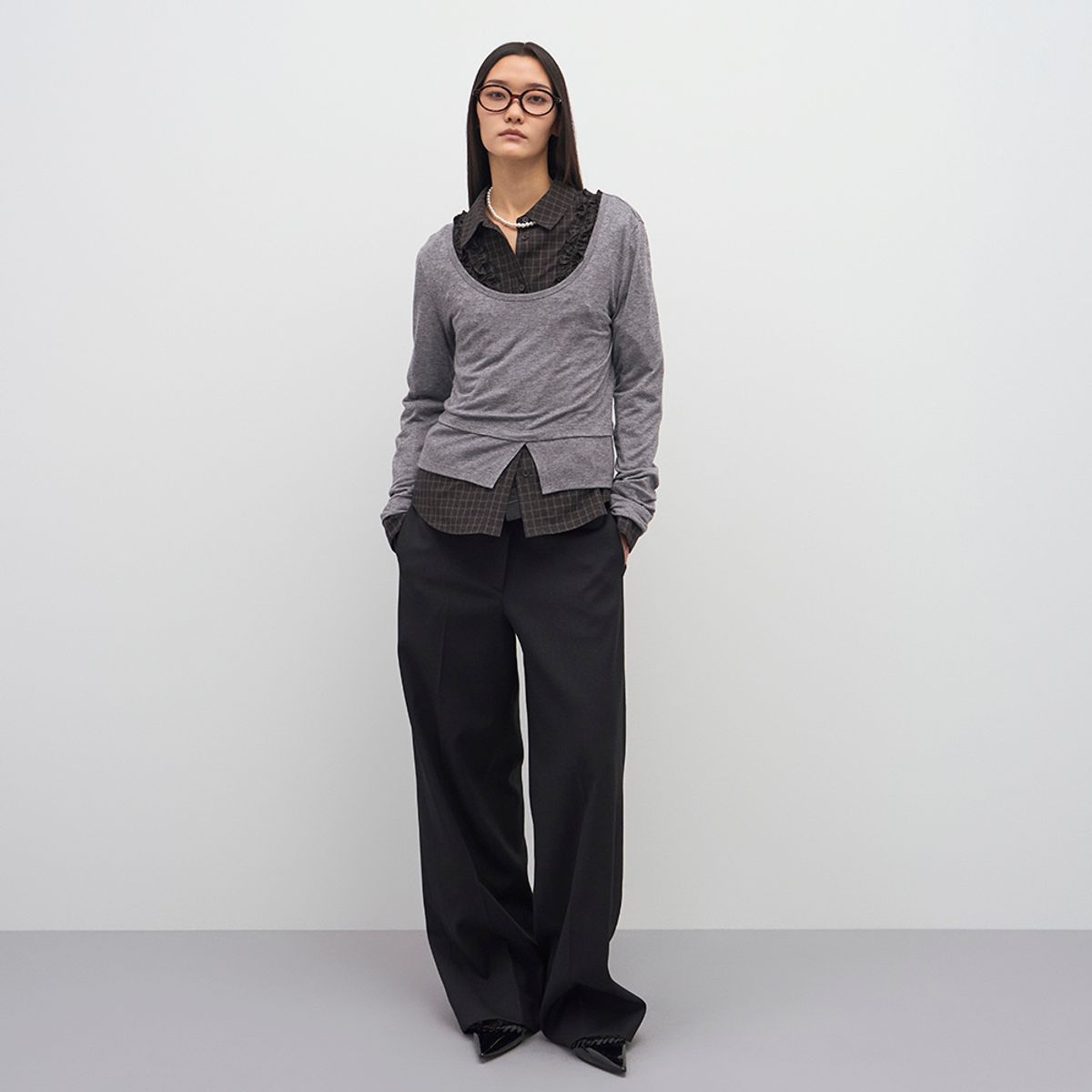 엘씨디씨티엠(LCDC™) WAIST-DETAIL TAILORED TROUSERS
