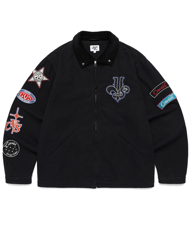 WASHED PATCHWORK JACKET BLACK(CV2EFUB931A)