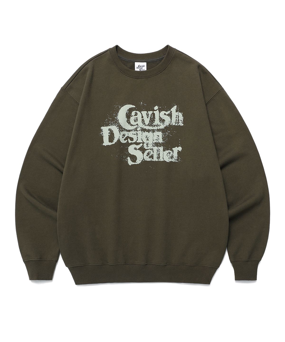 카비시(CAVISH) DUST SELLER LOGO SWEATSHIRT OLIVE(CV2EFUM442A)