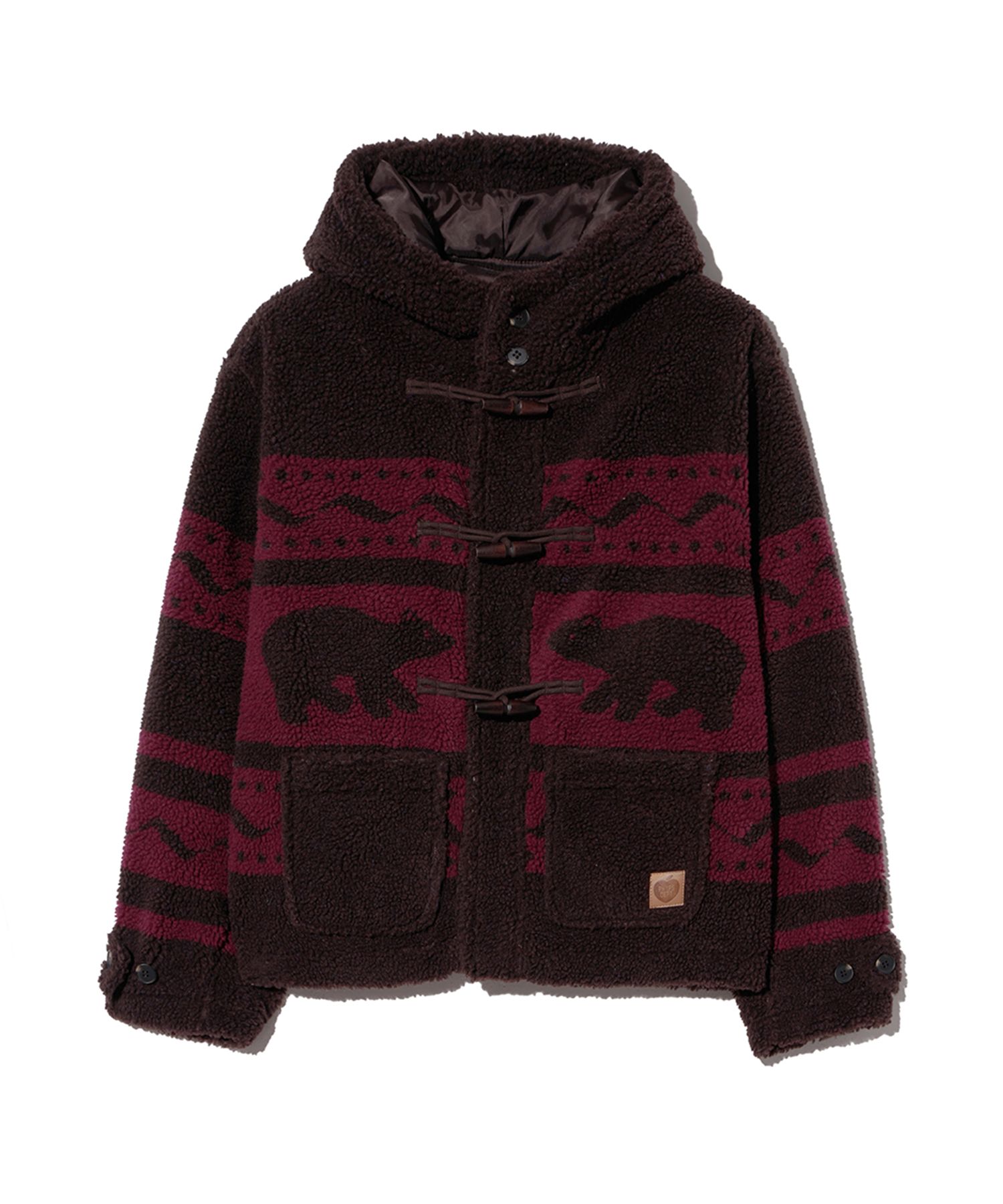 PHYPS ♥ Cowichan Boa Duffle Short Coat /追跡付 MUSINSA公式 | PHYPS Cowichan Boa Duffle Short Coat_Wine