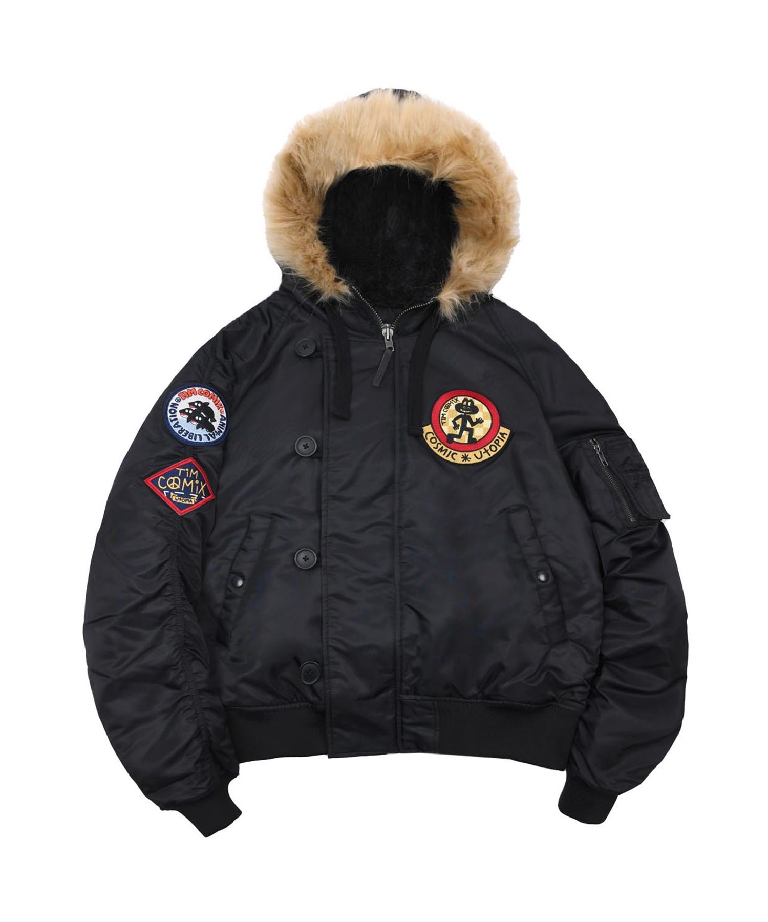 新品　Tim Comix パッチドMA-1フーディッドデッキジャンパー MUSINSA公式 | TIMCOMIX Patched MA-1 Hooded Deck Jumper_Black