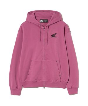 Honda Small Wing Rivet point Hoodie Zip-up Dark Pink