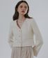 Harry Collarless Tweed Jacket [Ivory]