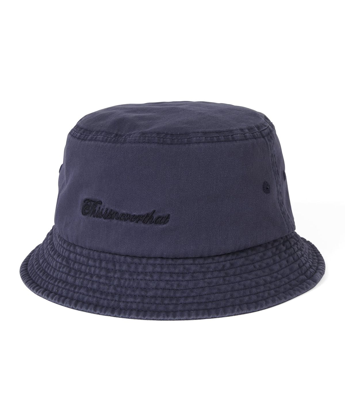 디스이즈네버댓(THISISNEVERTHAT) Overdyed SCT-Logo Bucket Hat Navy