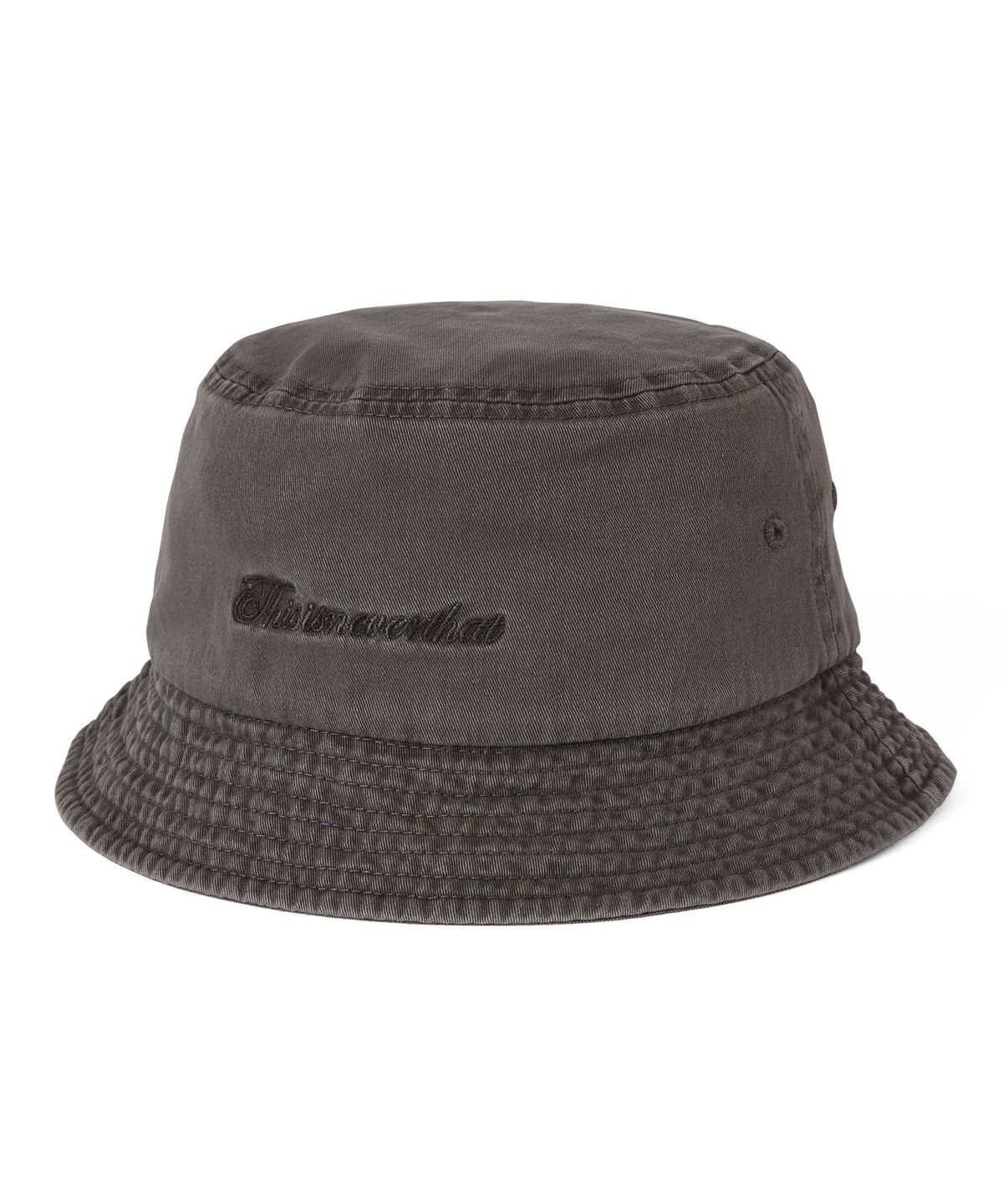 디스이즈네버댓(THISISNEVERTHAT) Overdyed SCT-Logo Bucket Hat Charcoal