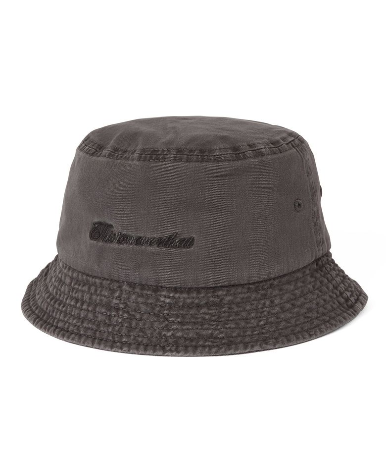 Overdyed SCT-Logo Bucket Hat Charcoal
