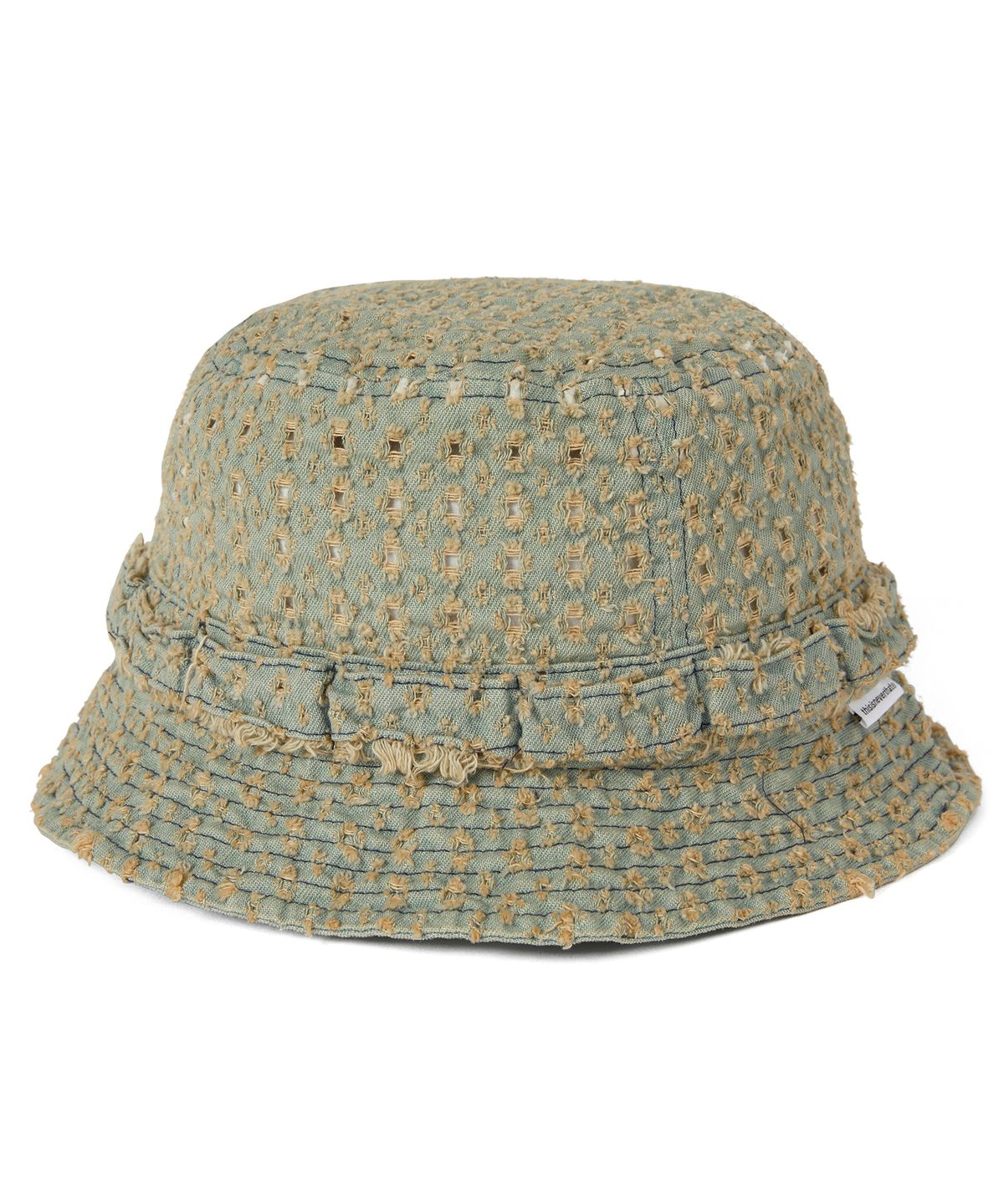 디스이즈네버댓(THISISNEVERTHAT) Damaged Denim Jungle Bucket Hat Washed Blue