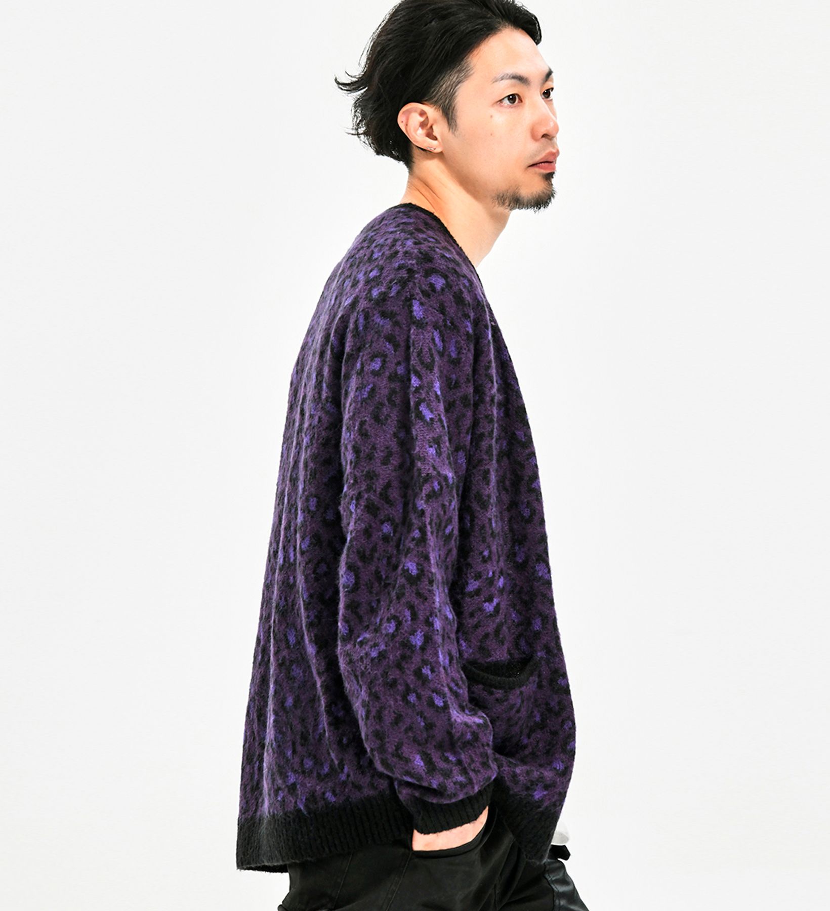 MUSINSA公式 | EXTRAORDINARY LEOPARD CARDIGAN PURPLE