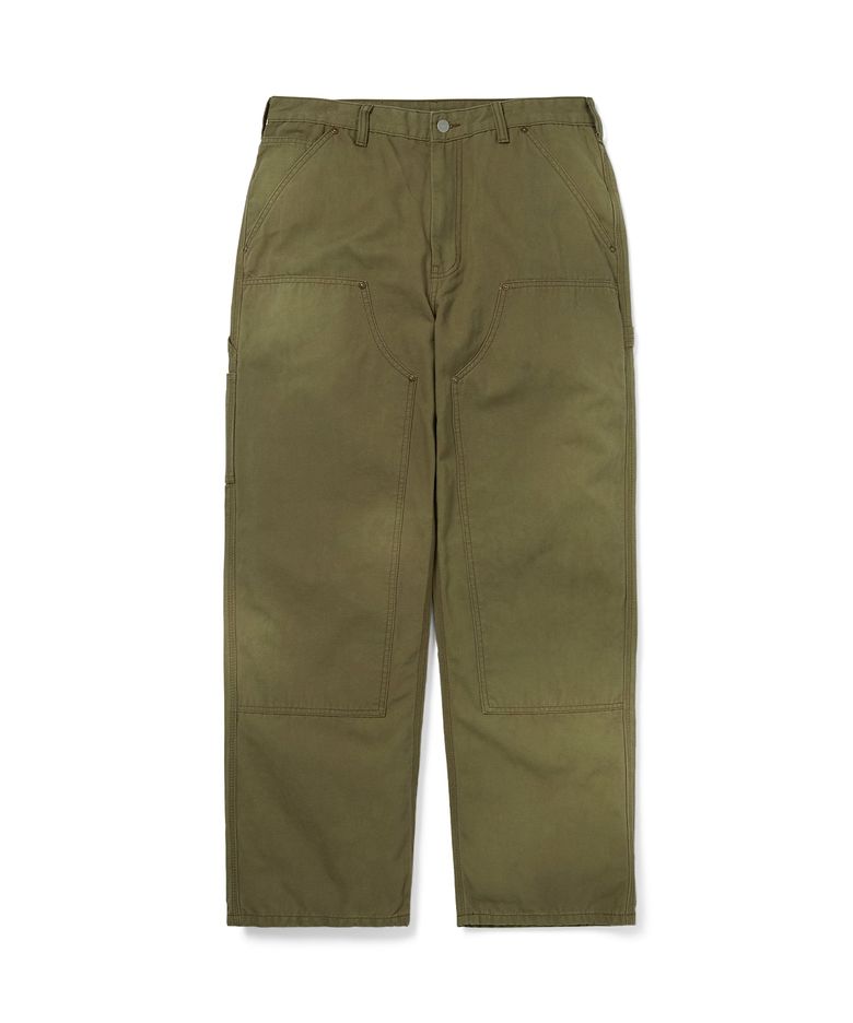 Bleached Double Knee Pant Khaki