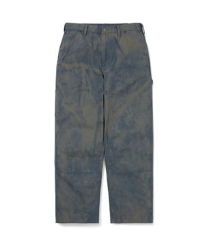 Bleached Double Knee Pant Blue