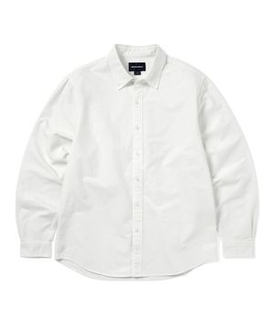 Overdyed T-Logo Oxford Shirt White