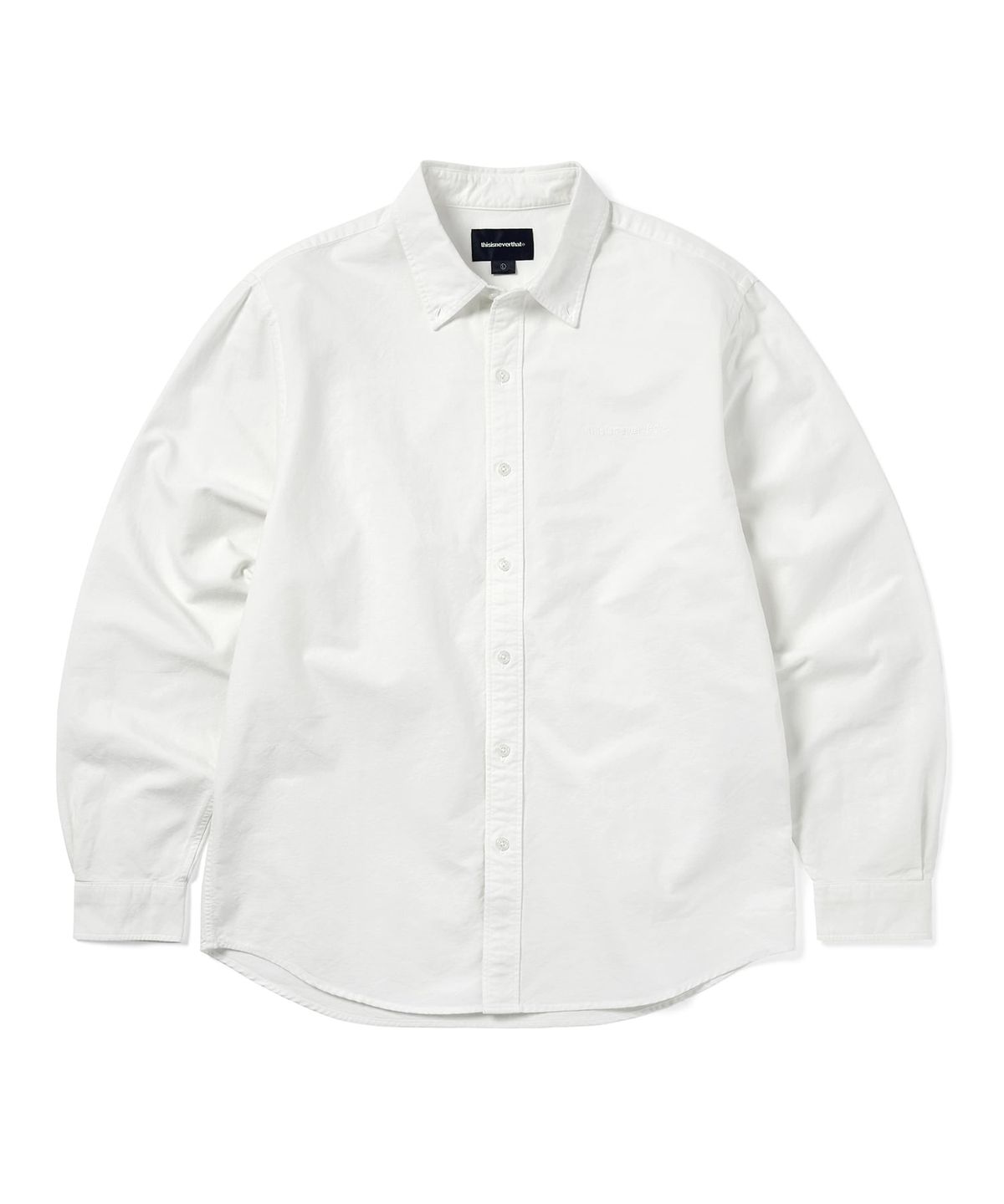 디스이즈네버댓(THISISNEVERTHAT) Overdyed T-Logo Oxford Shirt White
