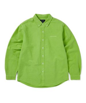 Overdyed T-Logo Oxford Shirt Green
