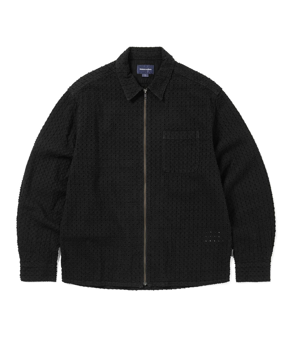 디스이즈네버댓(THISISNEVERTHAT) Damaged Denim Shirt Black