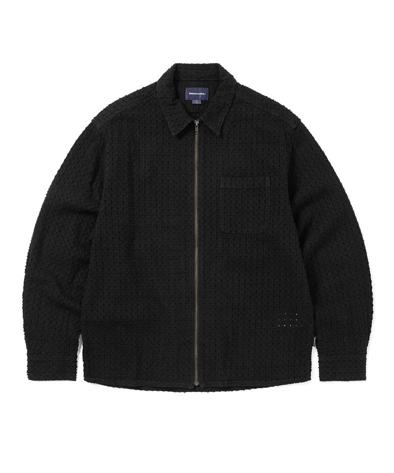 Damaged Denim Shirt Black