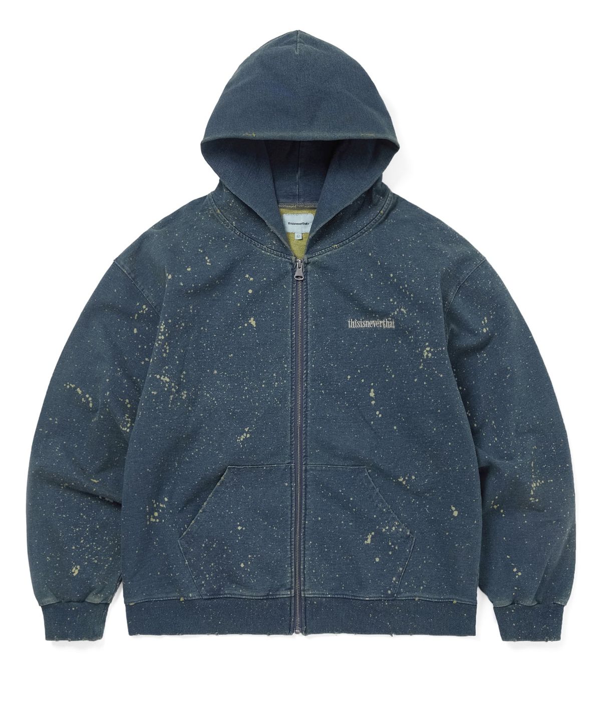 디스이즈네버댓(THISISNEVERTHAT) Indigo Dyed Zip Up Hoodie Blue