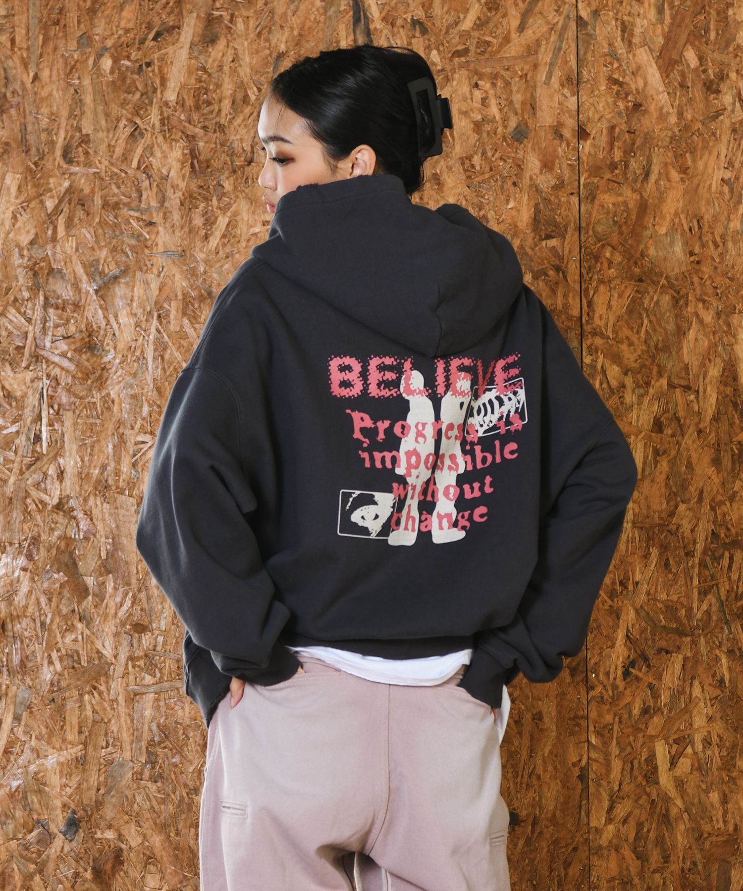 DOMINANT★韓国★Believe Vintage Bio Washing Hoodie Zip-Up MUSINSA | DOMINANT [Heavy Cotton]Believe Vintage Bio Washing