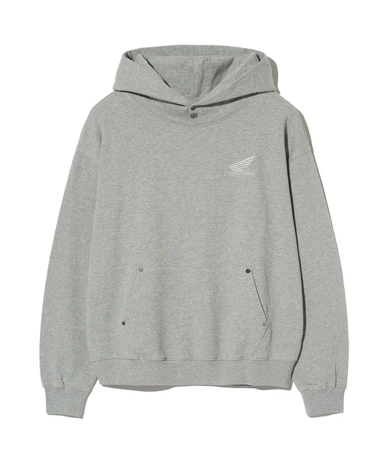 Honda Small Wing Rivet point Hoodie Gray
