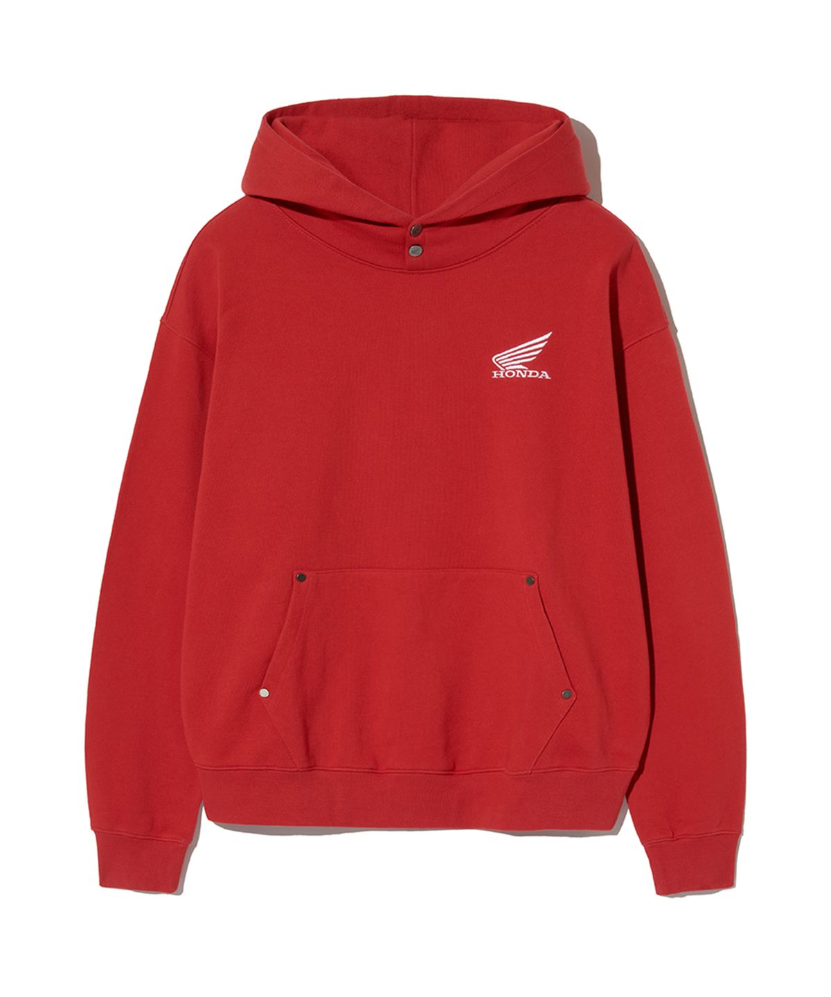 핍스 모터사이클(PHYPS MOTORCYCLE) Honda Small Wing Rivet point Hoodie Red