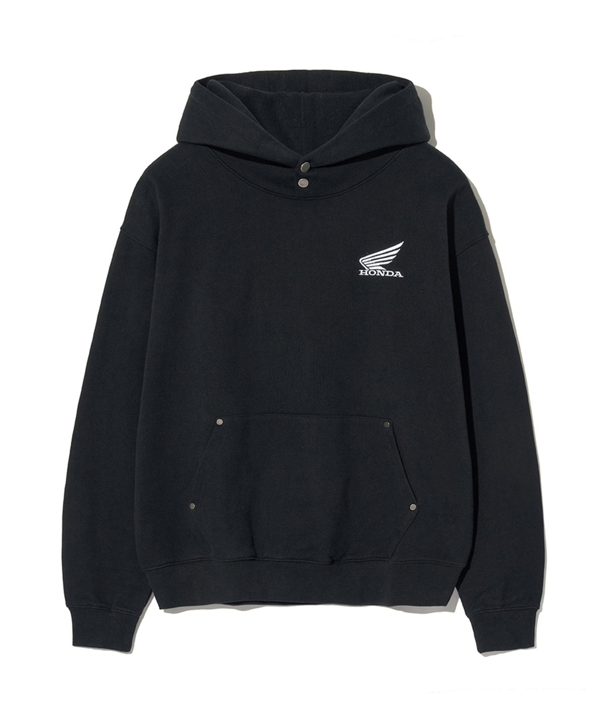 핍스 모터사이클(PHYPS MOTORCYCLE) Honda Small Wing Rivet point Hoodie Black