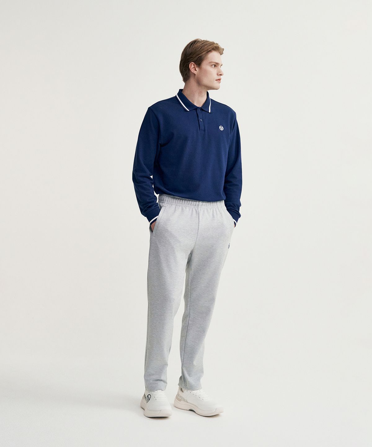 세르지오 타키니(SERGIO TACCHINI) M 에센셜 오라이언 슬림 스트레이트 팬츠 (Melange Grey)