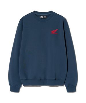 Honda Small Wing Crewneck Vintage Navy