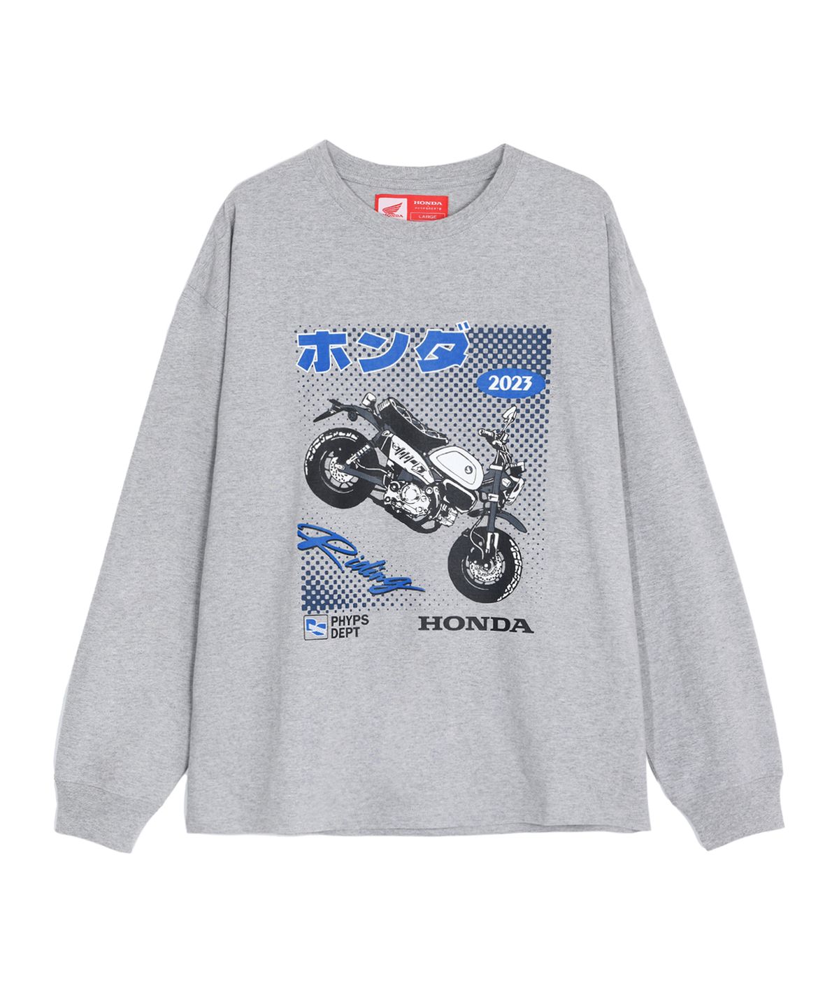 핍스 모터사이클(PHYPS MOTORCYCLE) Honda Anime Monky 125 Long sleeve_Gray