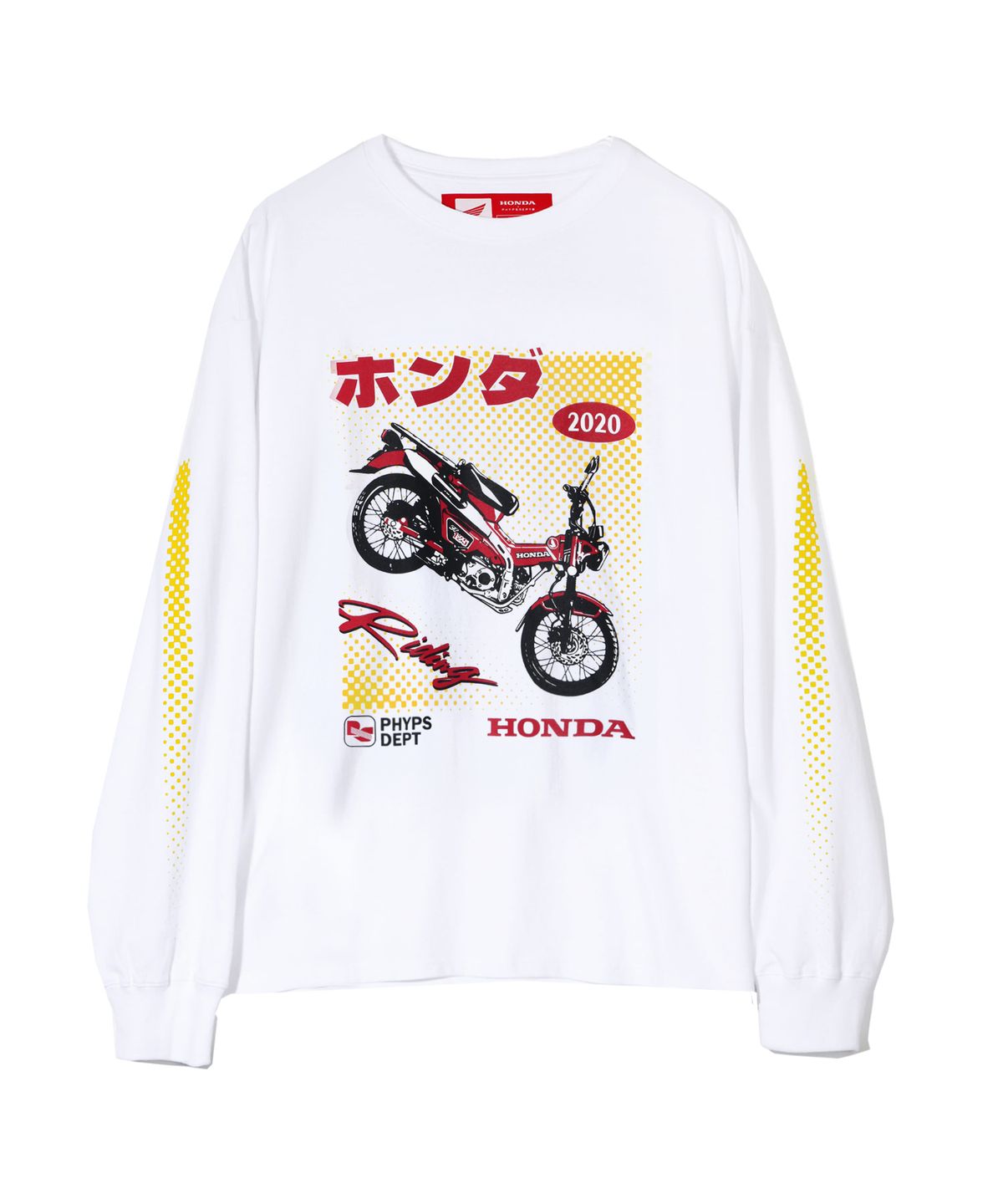 핍스 모터사이클(PHYPS MOTORCYCLE) Honda Anime Hunter Cub Long sleeve_White