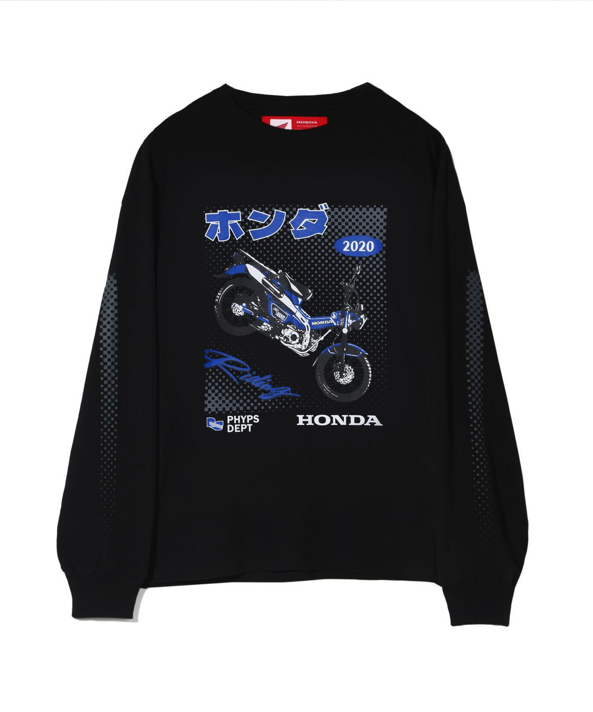 핍스 모터사이클(PHYPS MOTORCYCLE) Honda Anime Hunter Cub Long sleeve_Black
