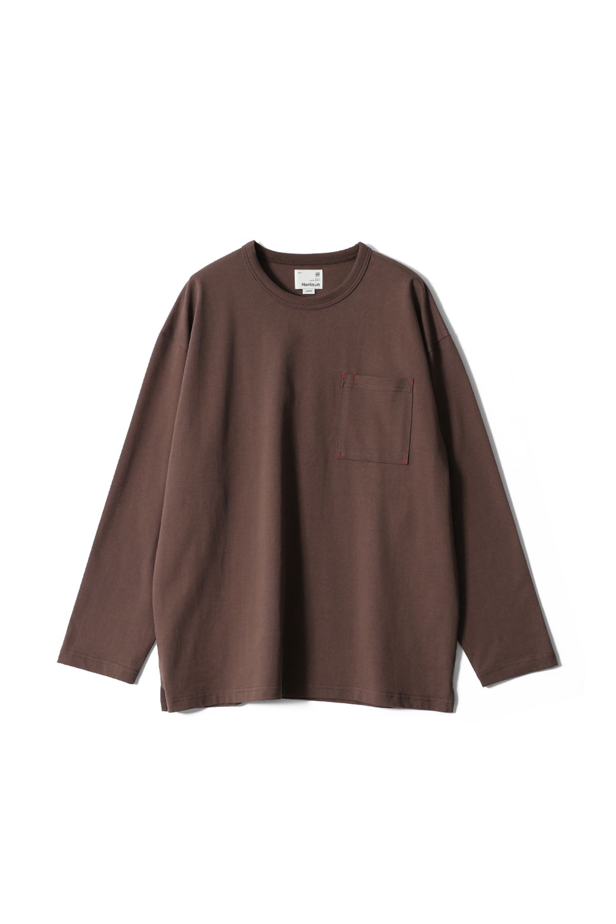 홀리선(HORLISUN) Lawrence Long Sleeve T-shirt Brown