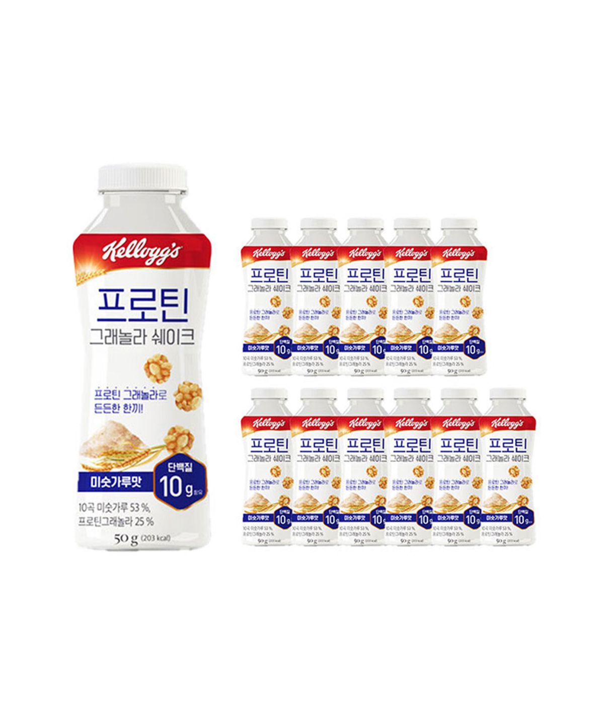켈로그(KELLOGG) 프로틴 그래놀라 쉐이커 미숫가루맛 50g 12개
