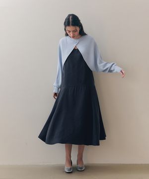 [2컬러] 퍼지 플레어 원피스