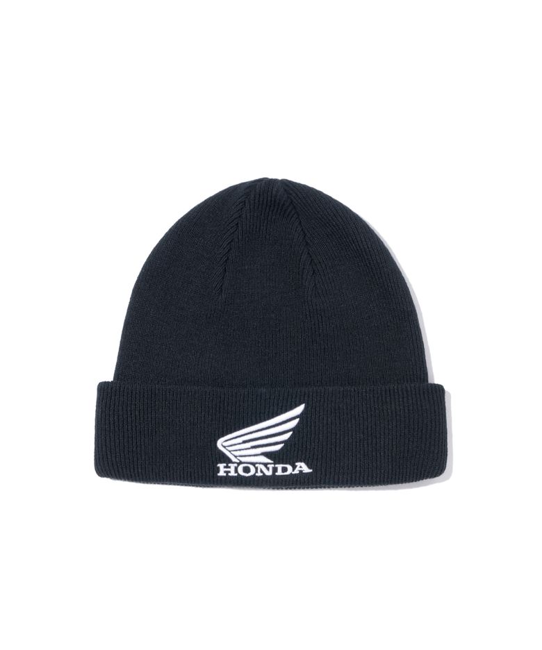 Honda Original Wing logo Roll up Beanie_Black