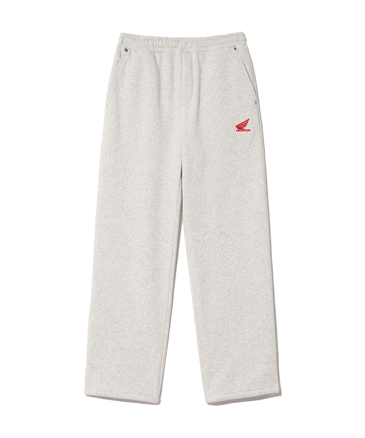 핍스 모터사이클(PHYPS MOTORCYCLE) Silky Boa Wing logo Sweat Pants_Oatmeal