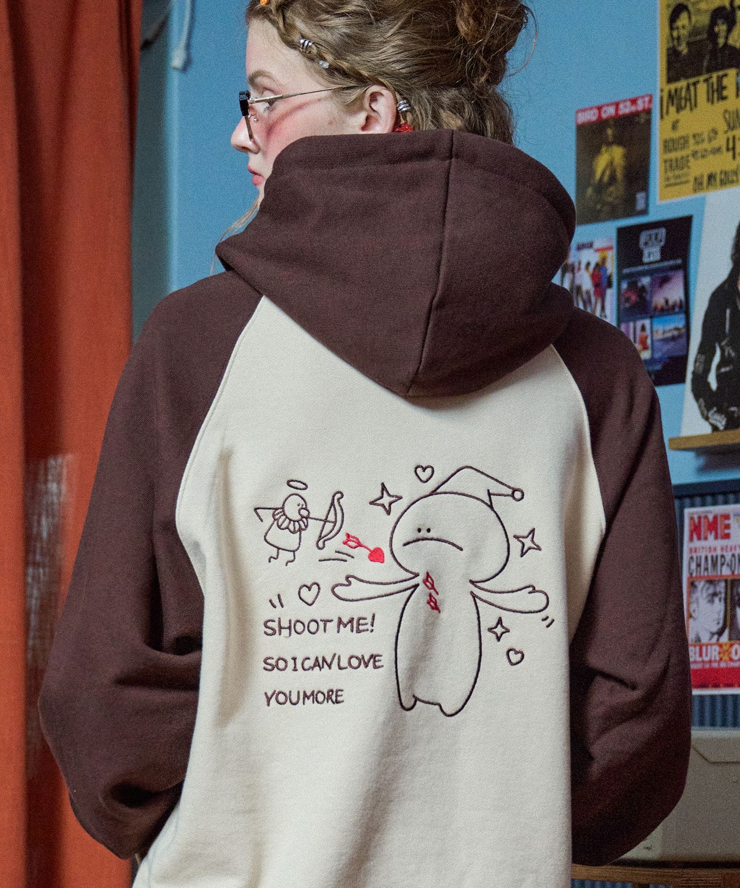 【CPGN STUDIO】24FW★ Cupid Holly Raglan Embroidered Hoodie CPGN STUDIO】24FW☆ Cupid Holly Raglan Embroidered Hoodie