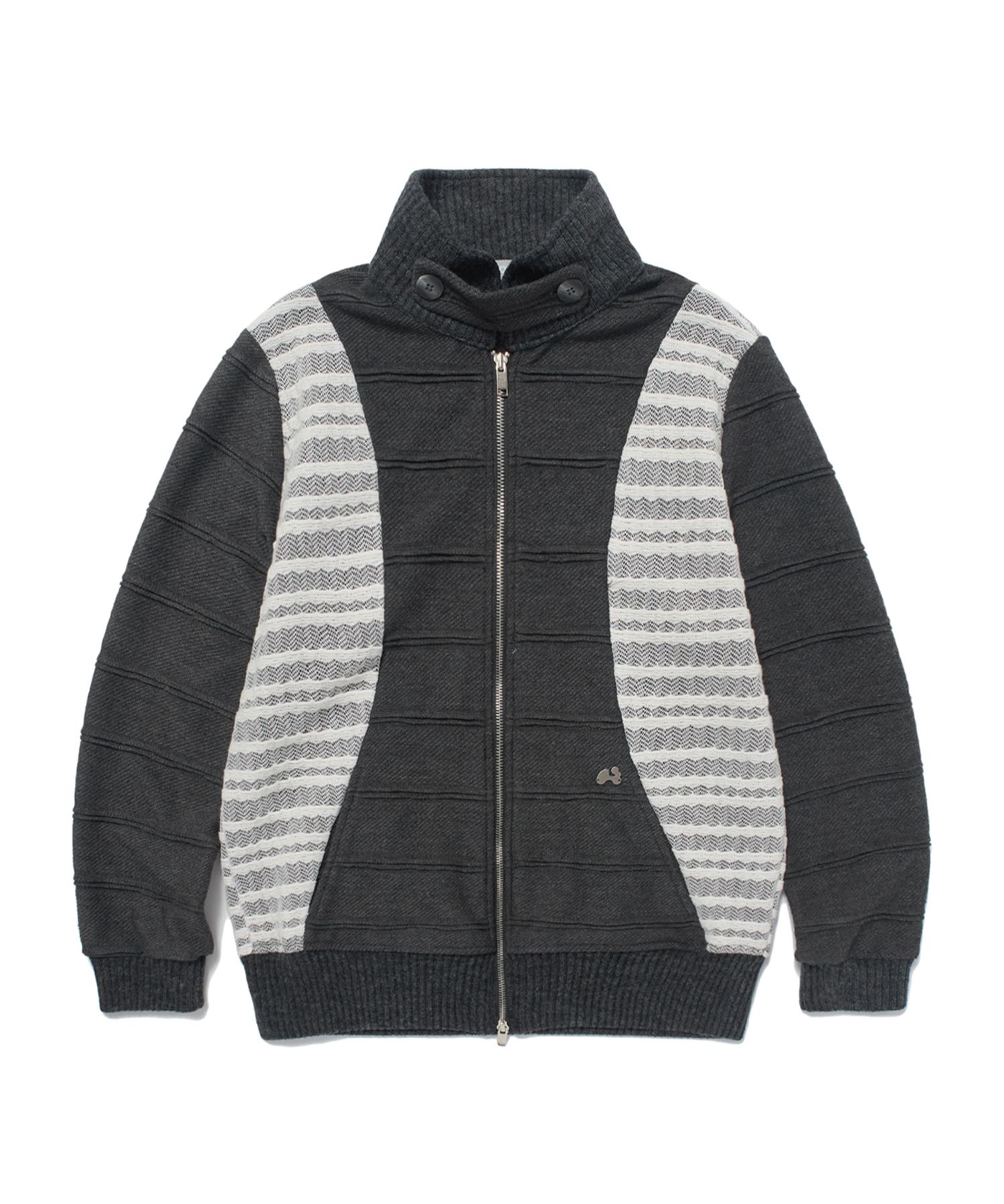 ◆HUG YOUR SKIN Flap Knit Zip-Up◆ MUSINSA | HUG YOUR SKIN Flap Knit Zip-Up (Black)