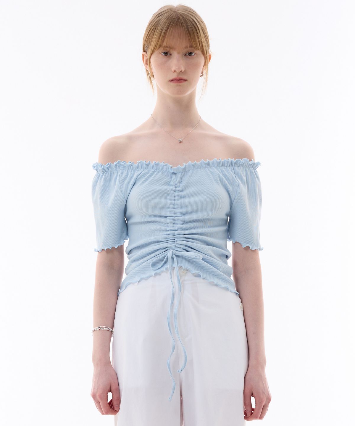 아리킴(ARIKIM) XOXO OFF-SHOULDER / SKY BLUE