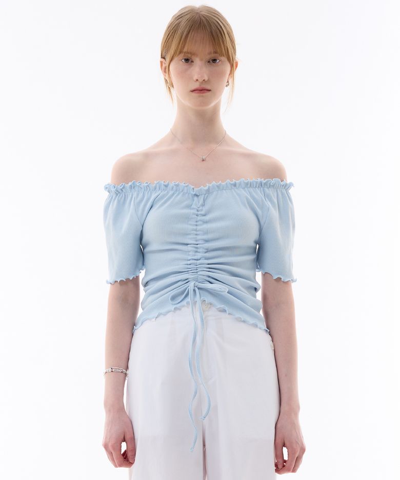 XOXO OFF-SHOULDER / SKY BLUE