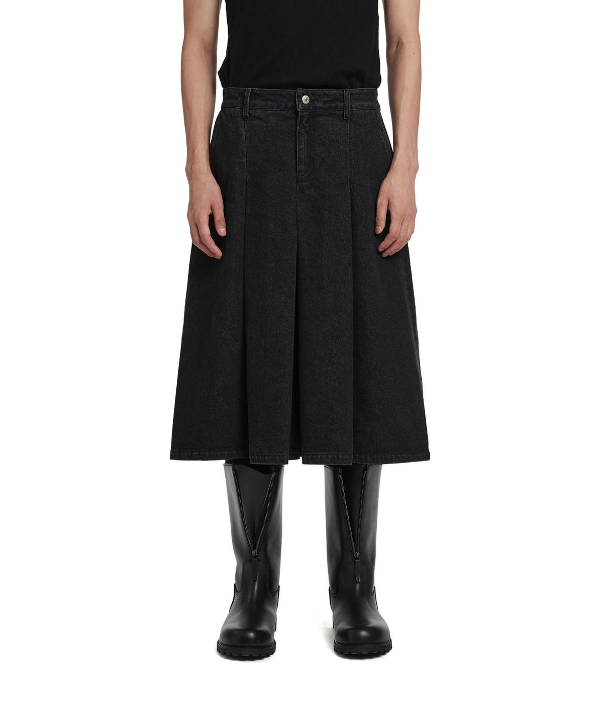 트렁크프로젝트(TRUNK PROJECT) Pleated Denim Pants_Black
