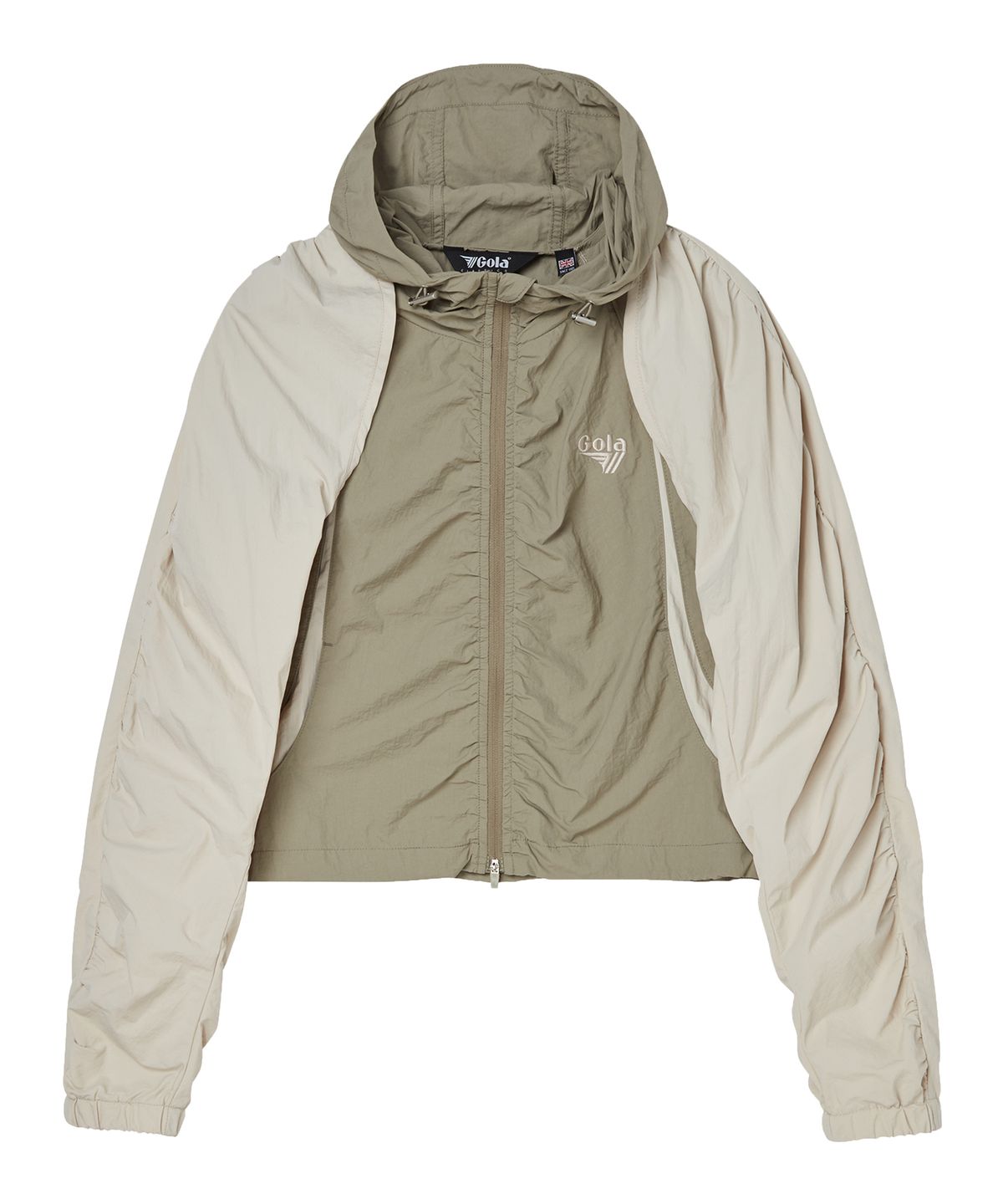 골라(GOLA) W ATHLETIC BOLERO WOVEN JAKET [KHAKI]