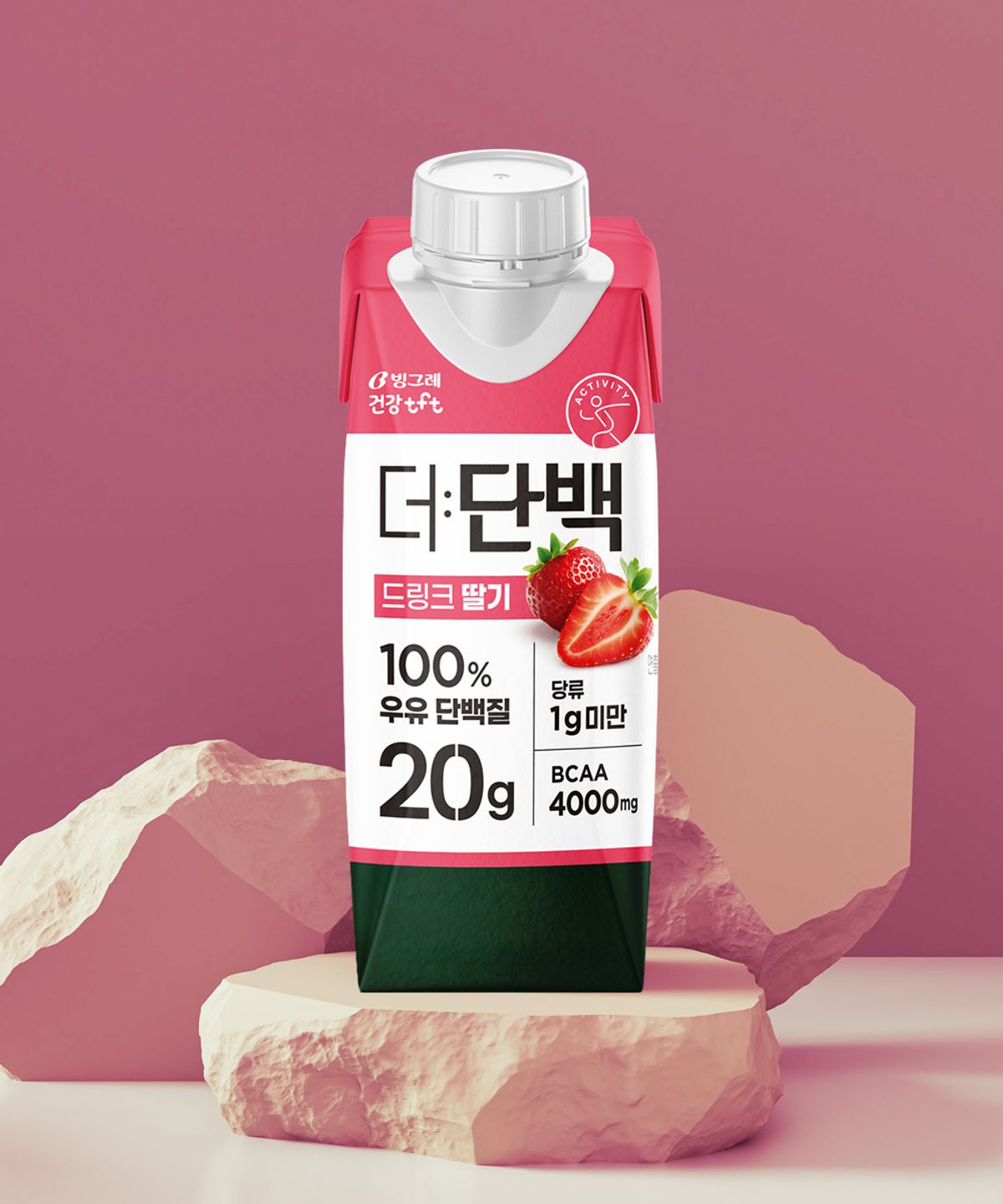 빙그레(BINGGRAE) 더단백 드링크 250ml 18팩 딸기