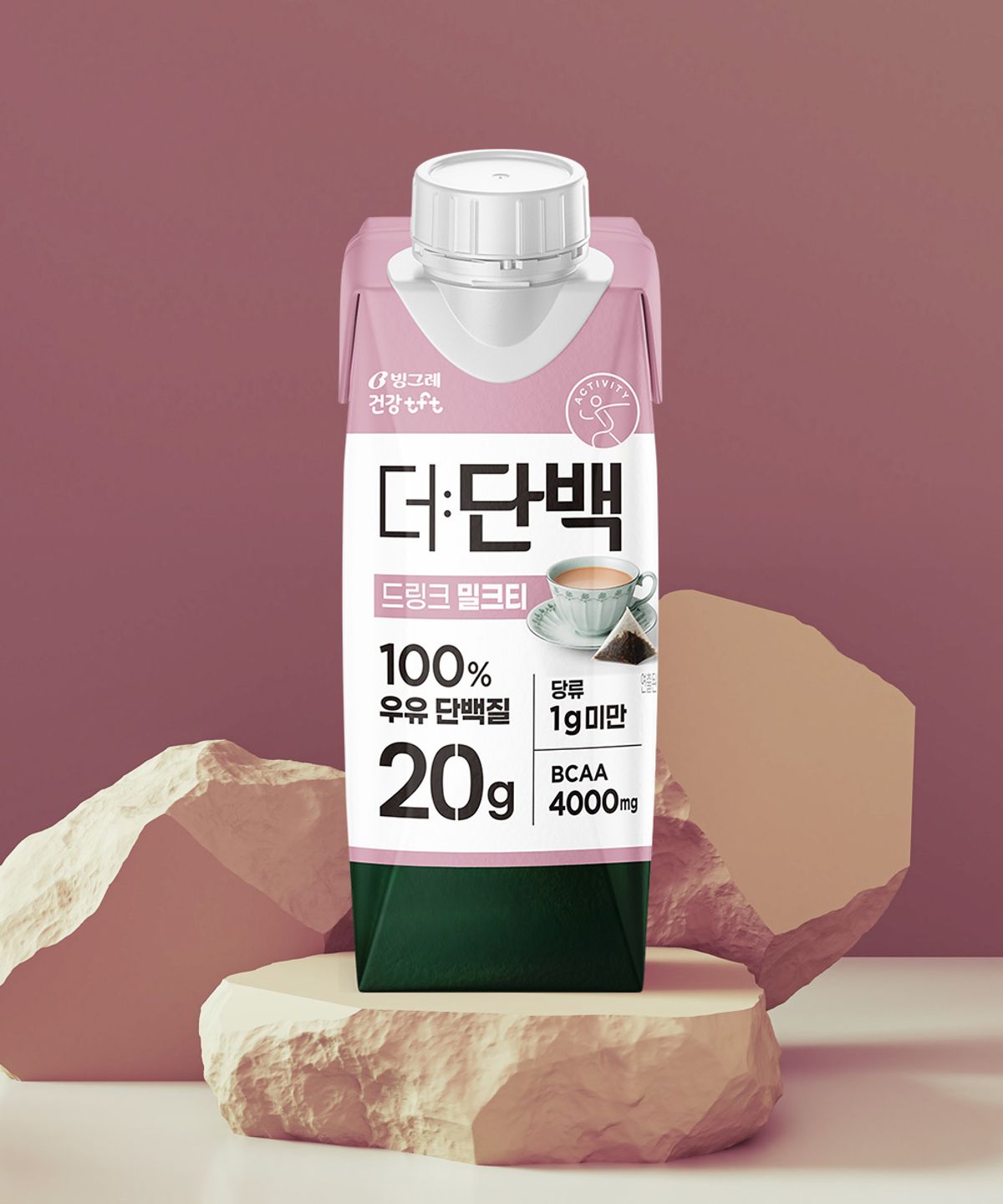 빙그레(BINGGRAE) 더단백 드링크 250ml 18팩 밀크티