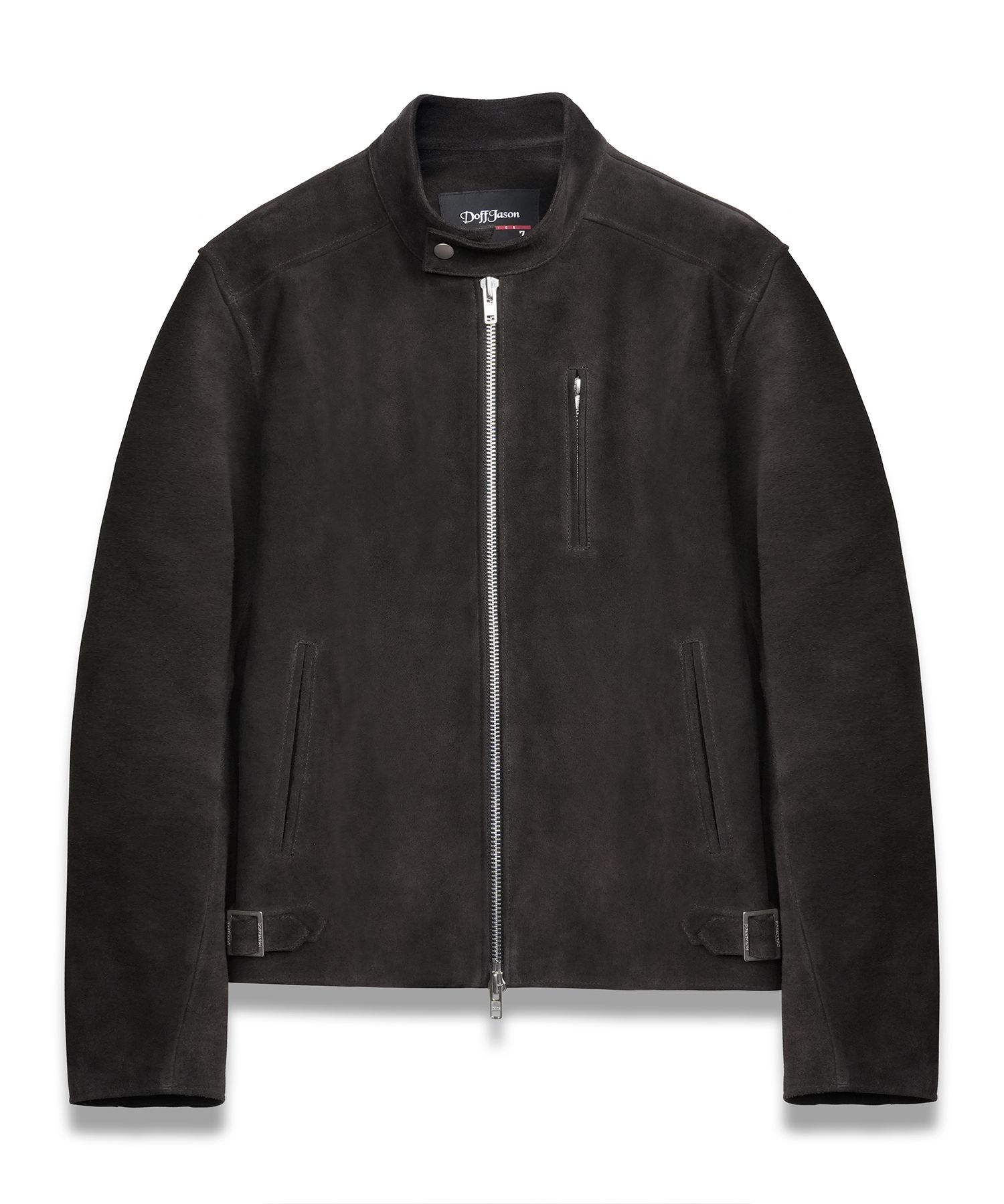 MUSINSA | DOFFJASON Premium cowhide suede biker jacket CHESTNUT