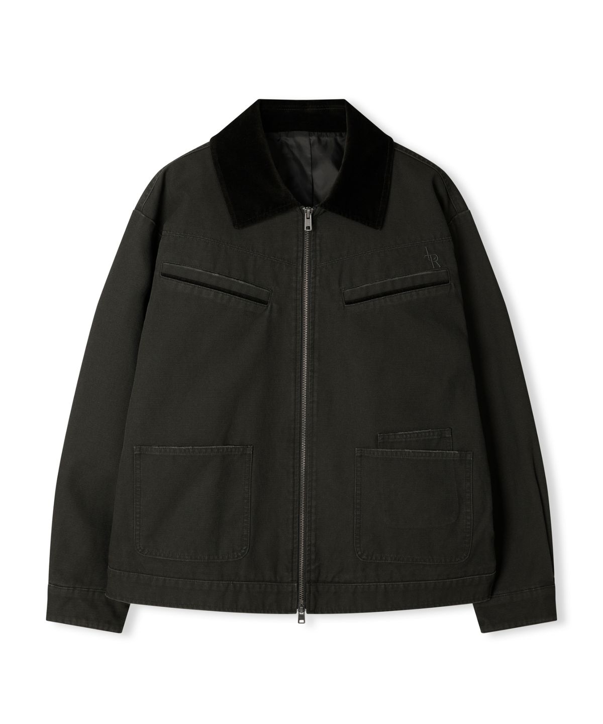 레더리(LEATHERY) 데미지 라인 워크 자켓 [KHAKI]