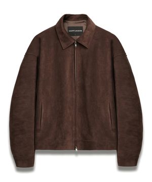 오버핏 풀업 스웨이드 싱글 자켓 MOCHA