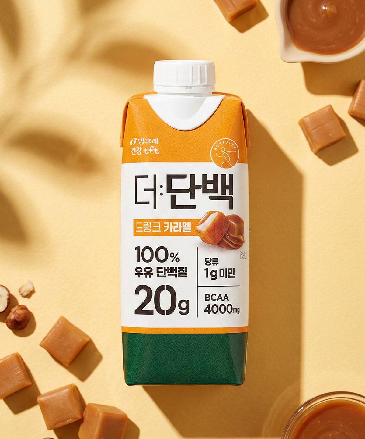 빙그레(BINGGRAE) [36팩] 더단백 드링크 250ml 카라멜 (18팩 x 2박스)