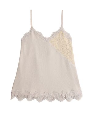 코튼 롱 레이스 슬립 (베이지)