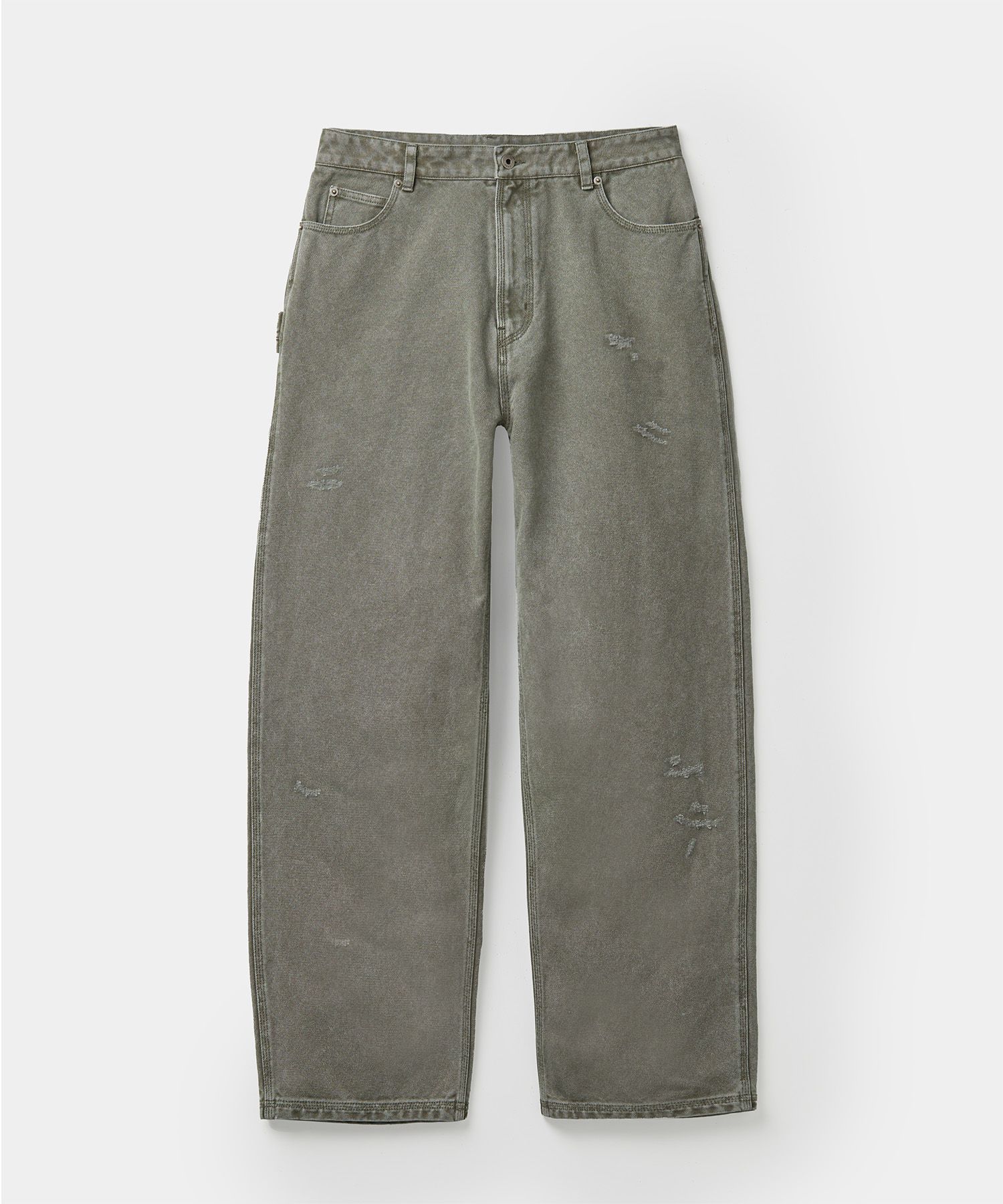MUSINSA | COOR Over Dyed Carpenter Damage Denim Pants