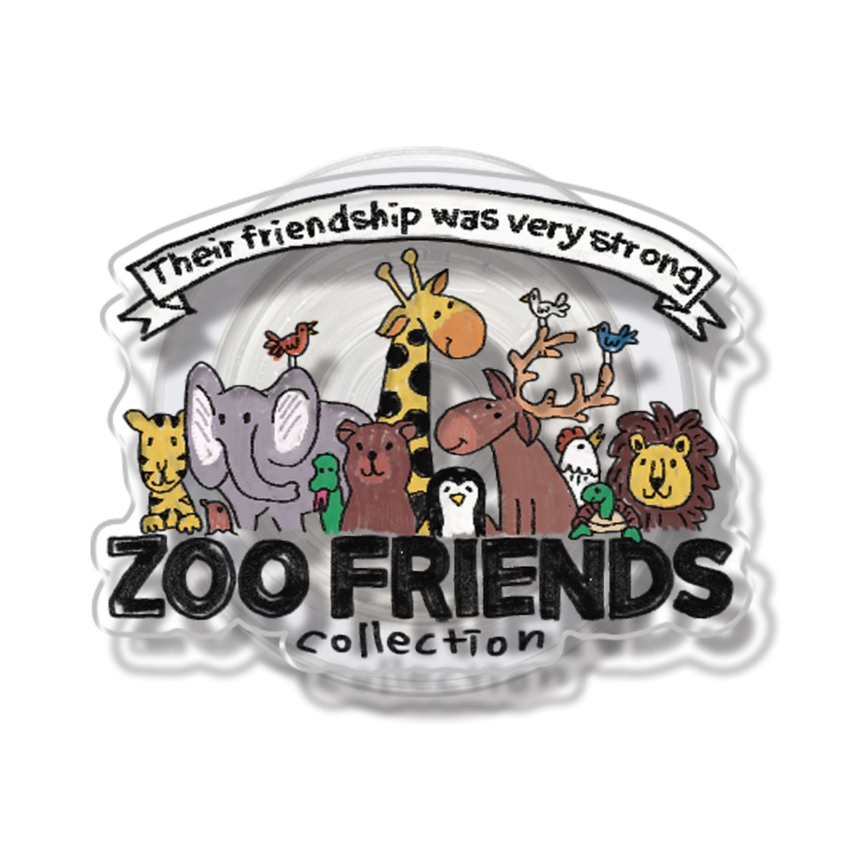 스플래시코드(SPLASHCODE) 맥세이프 클리어톡 - 크레용 동물원 친구들(Crayon Zoo Friends)